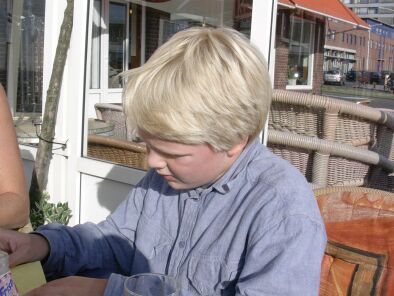 Op het terras in Scheveningen