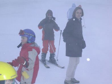 De laatste skiles op donderdag - het was koud, geen zon en veel wind -brrrr