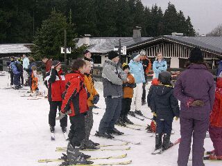 Ons eerste en laatste ski klasje op onze tweede ski dag in Winterberg